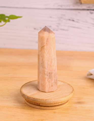 peach moonstone stone pencil