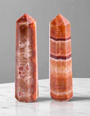 pink aragonite stone pencil