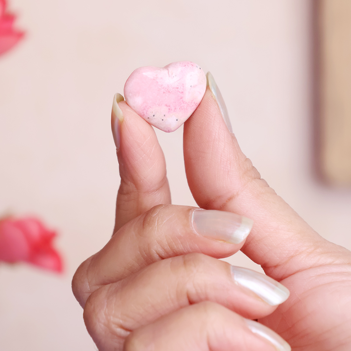 Pink Rhodonite Mini Heart-Shubhanjali Store (2) pink rhodonite mini heart