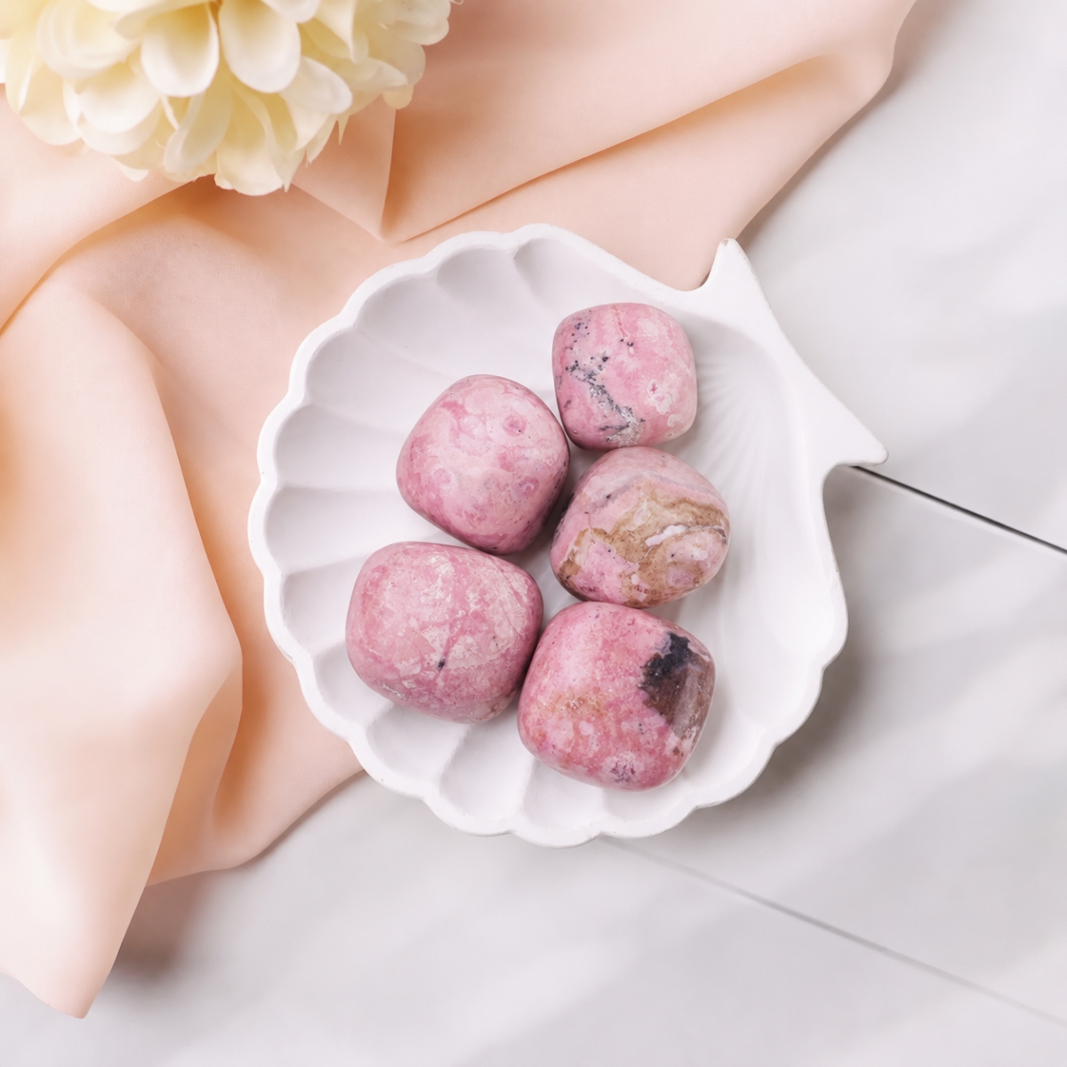 Pink Rhodonite Tumble-Shubhanjali Store (2) pink rhodonite tumble