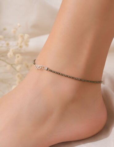 pyrite faceted anklet 3mm
