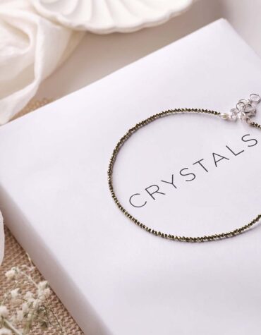 pyrite faceted anklet 3mm