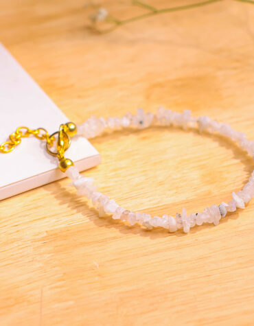 rainbow moonstone chips chain bracelet