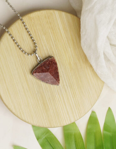 red aventurine triangle pendant