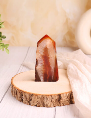 red carnelian druzy tower