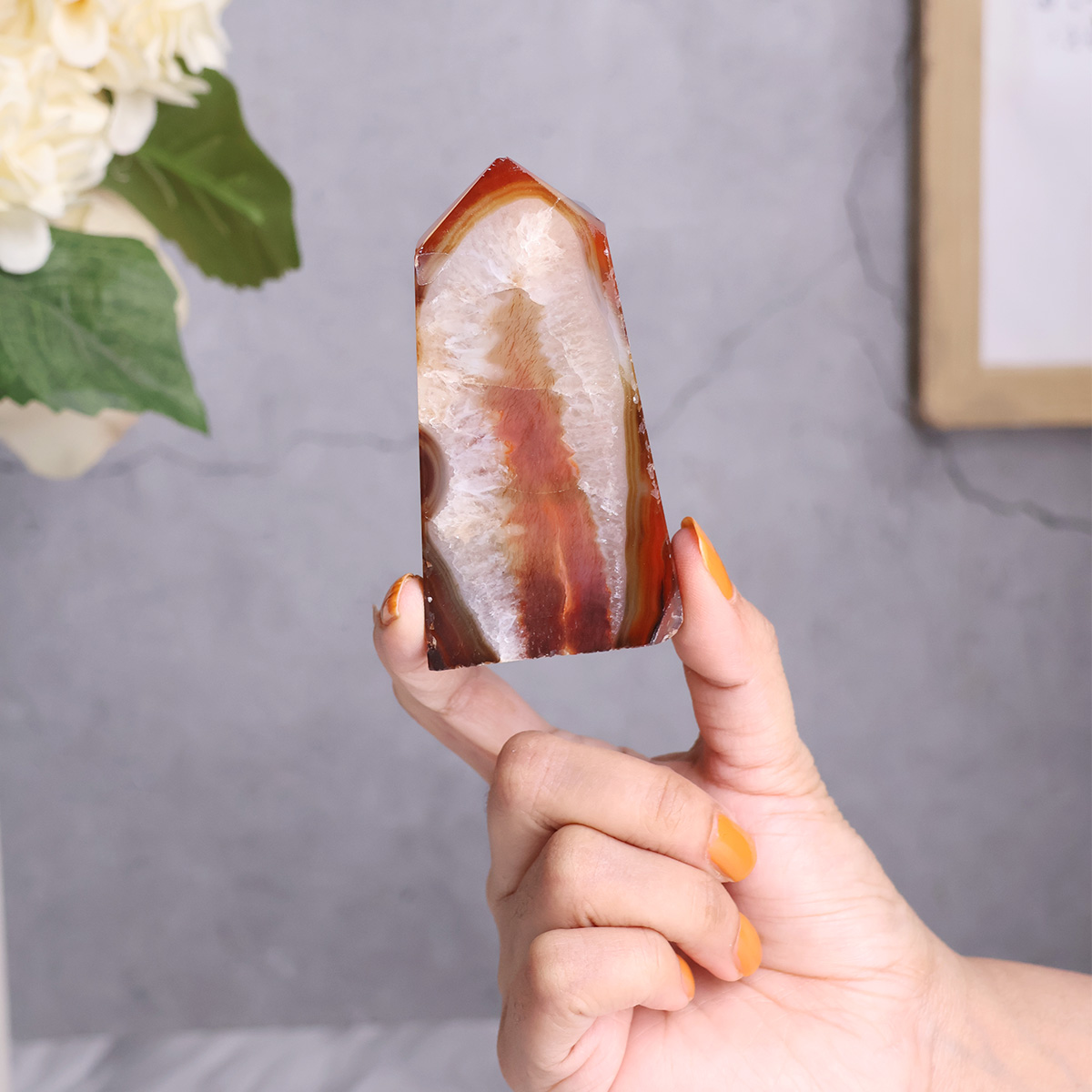 Red Carlinean Druzy Tower (5) red carnelian druzy tower
