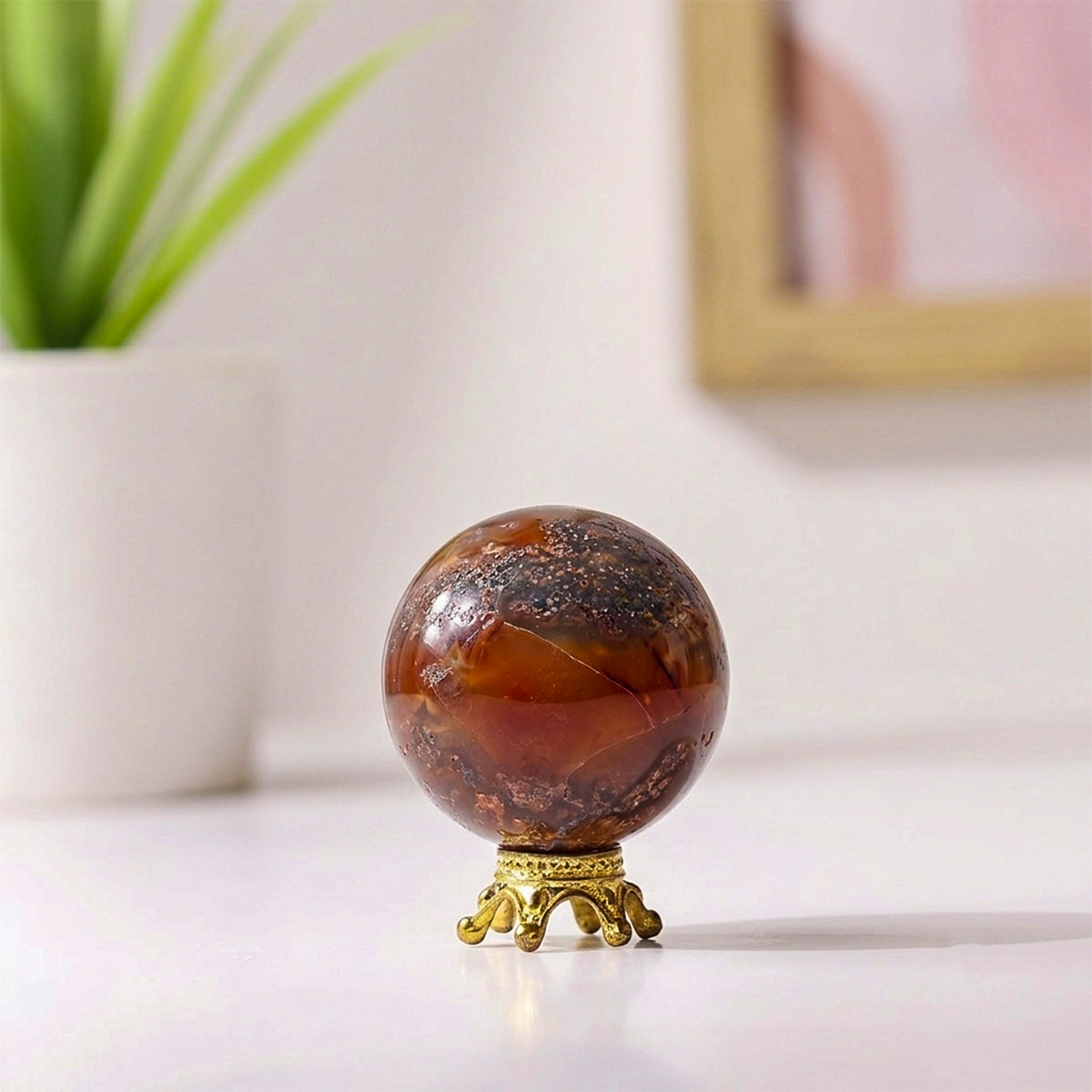 Red Carnelian Ball (Pre) (3) red carnelian ball 150 200gm (pre)