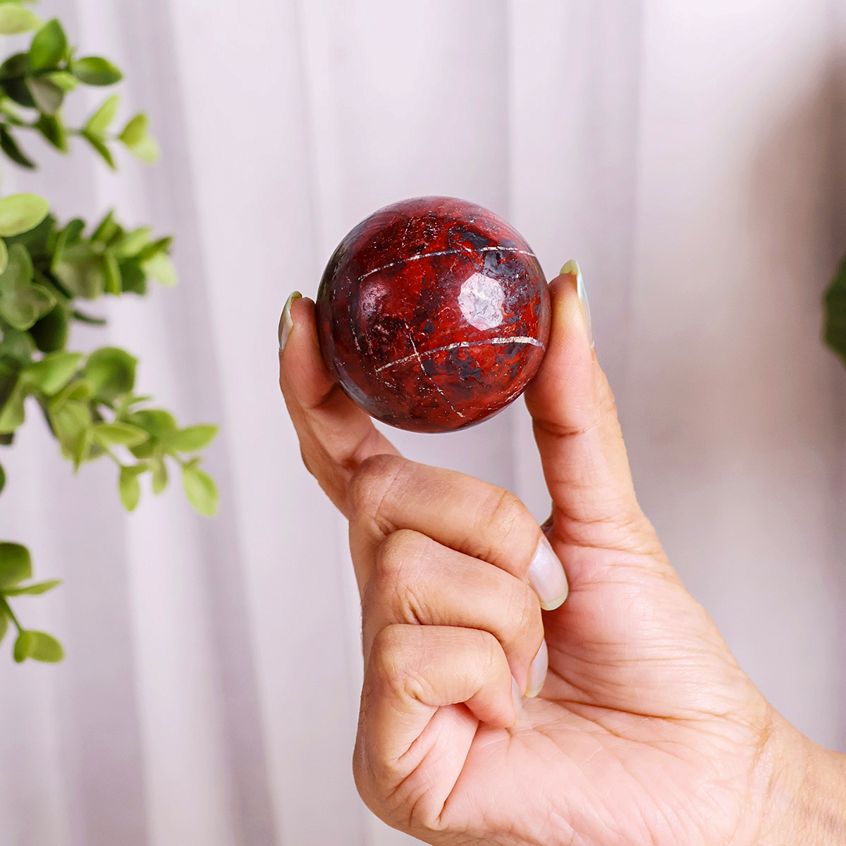 Red Jasper With Hematite Ball (4) red jasper with hematite ball