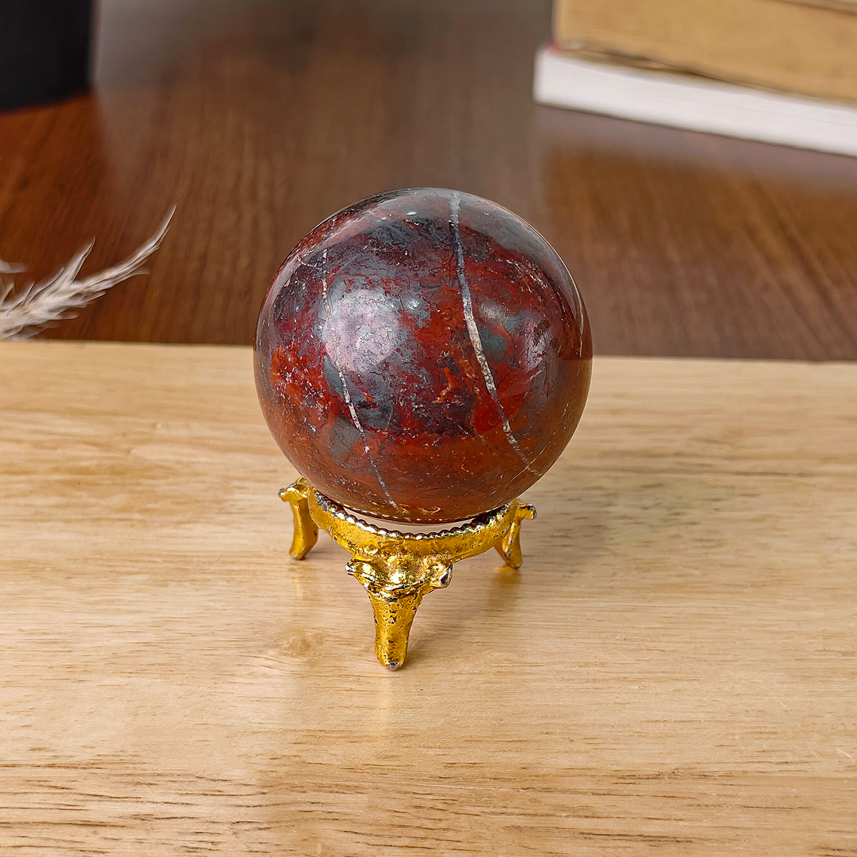 Red Jasper With Hematite Ball (7) red jasper with hematite ball