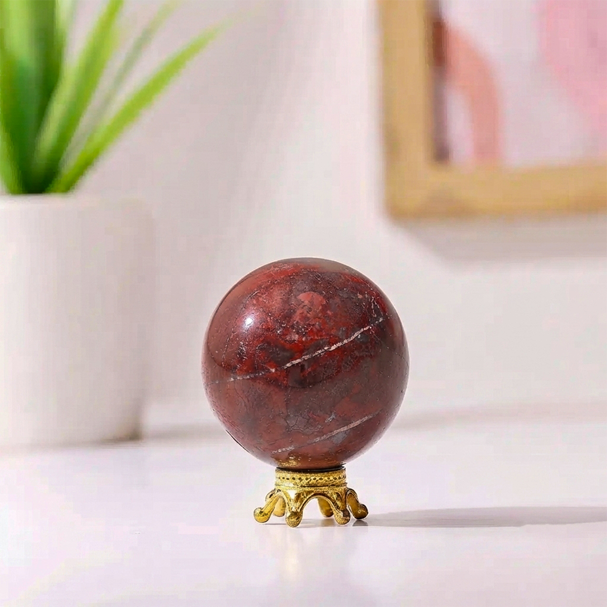 Red Jasper With Hematite Ball red jasper with hematite ball