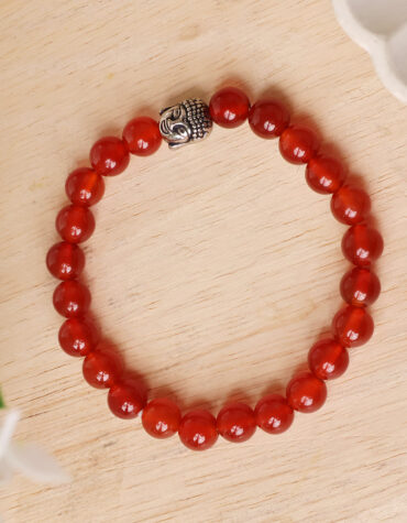 red onyx buddha bracelet 8 mm