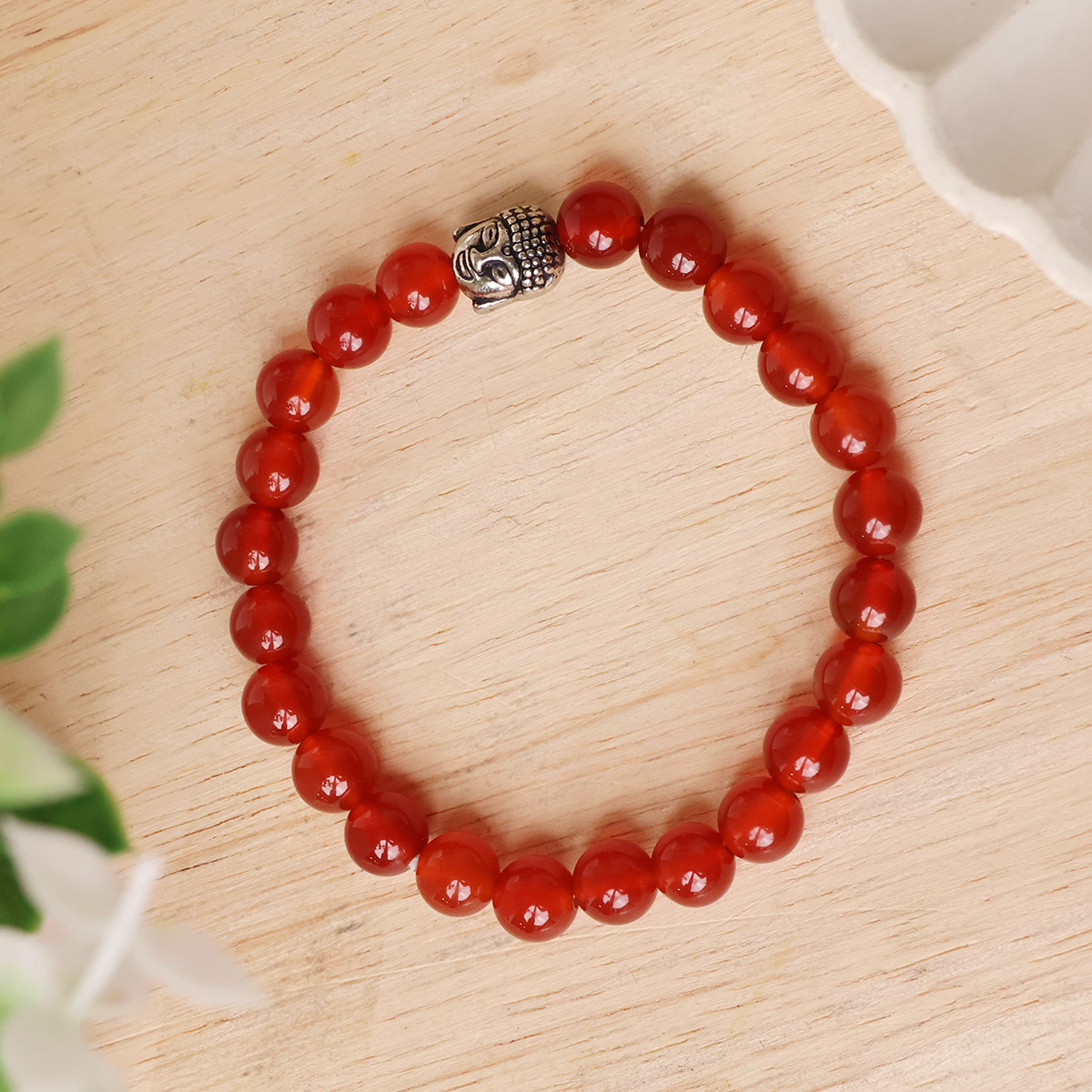 Red Onyx Buddha Bracelet-Shubhanjali store (3) red onyx buddha bracelet 8 mm