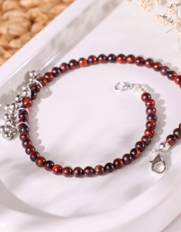 red tiger eye anklet 4mm