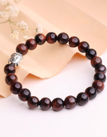 red tiger eye buddha bracelet 8 mm