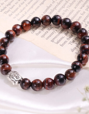 red tiger eye buddha bracelet 8 mm