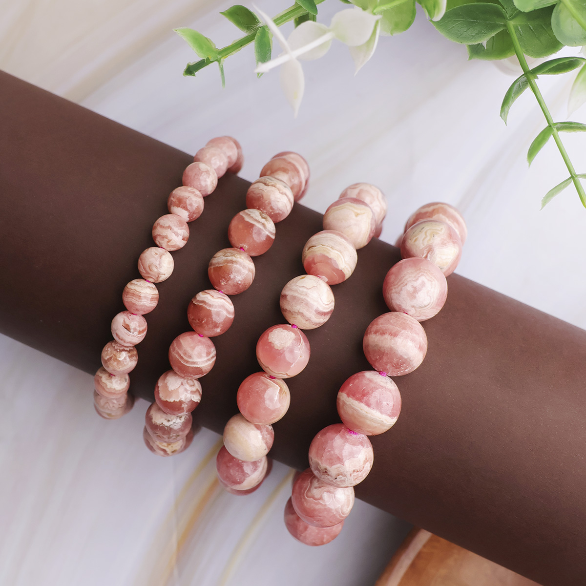 Rhodochrosite Bracelet AA-Shubhanjali Store (1) rhodochrosite bracelet aa