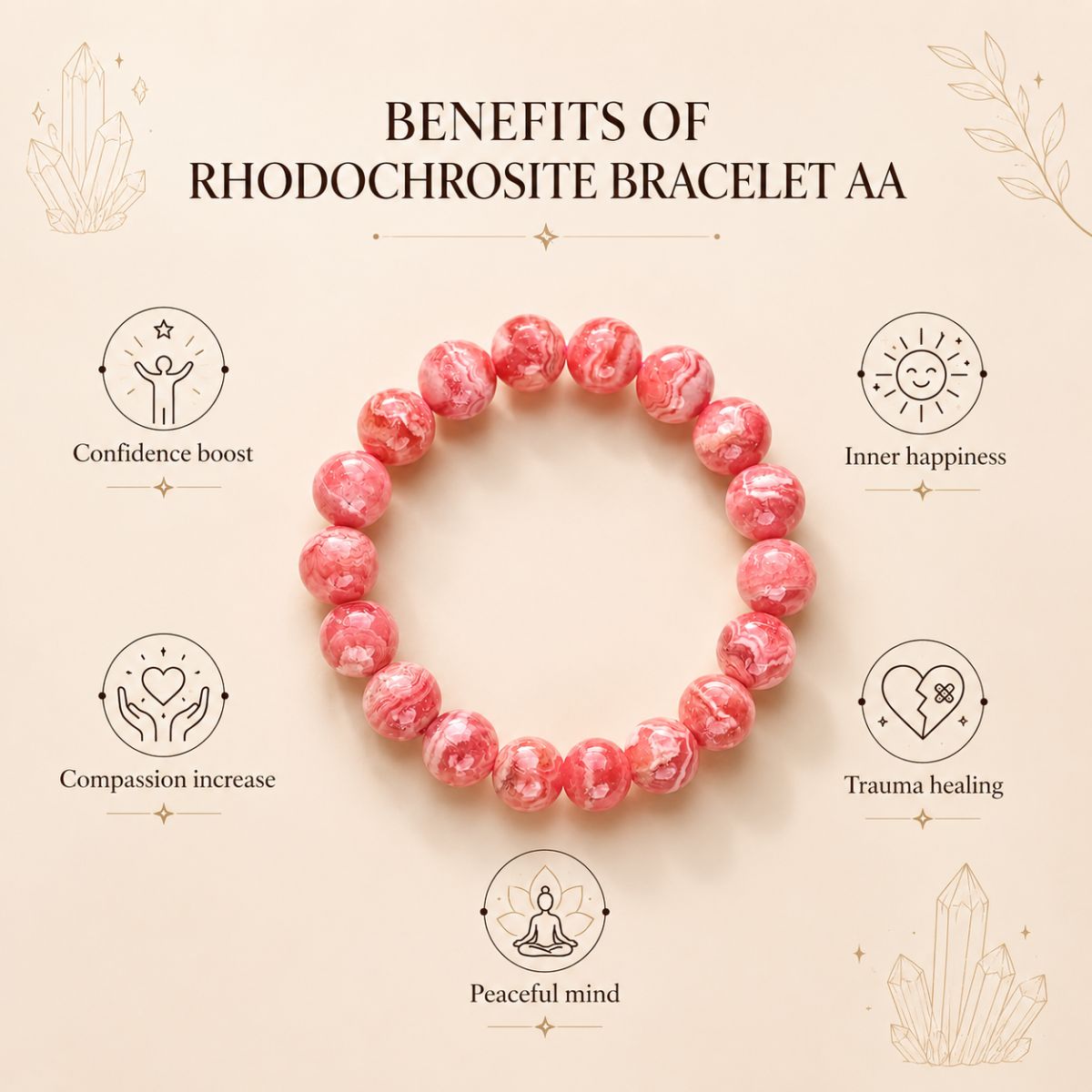 Rhodochrosite Bracelet AA rhodochrosite bracelet aa