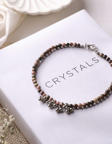 rhodonite anklet 4mm