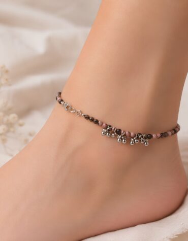 rhodonite anklet 4mm