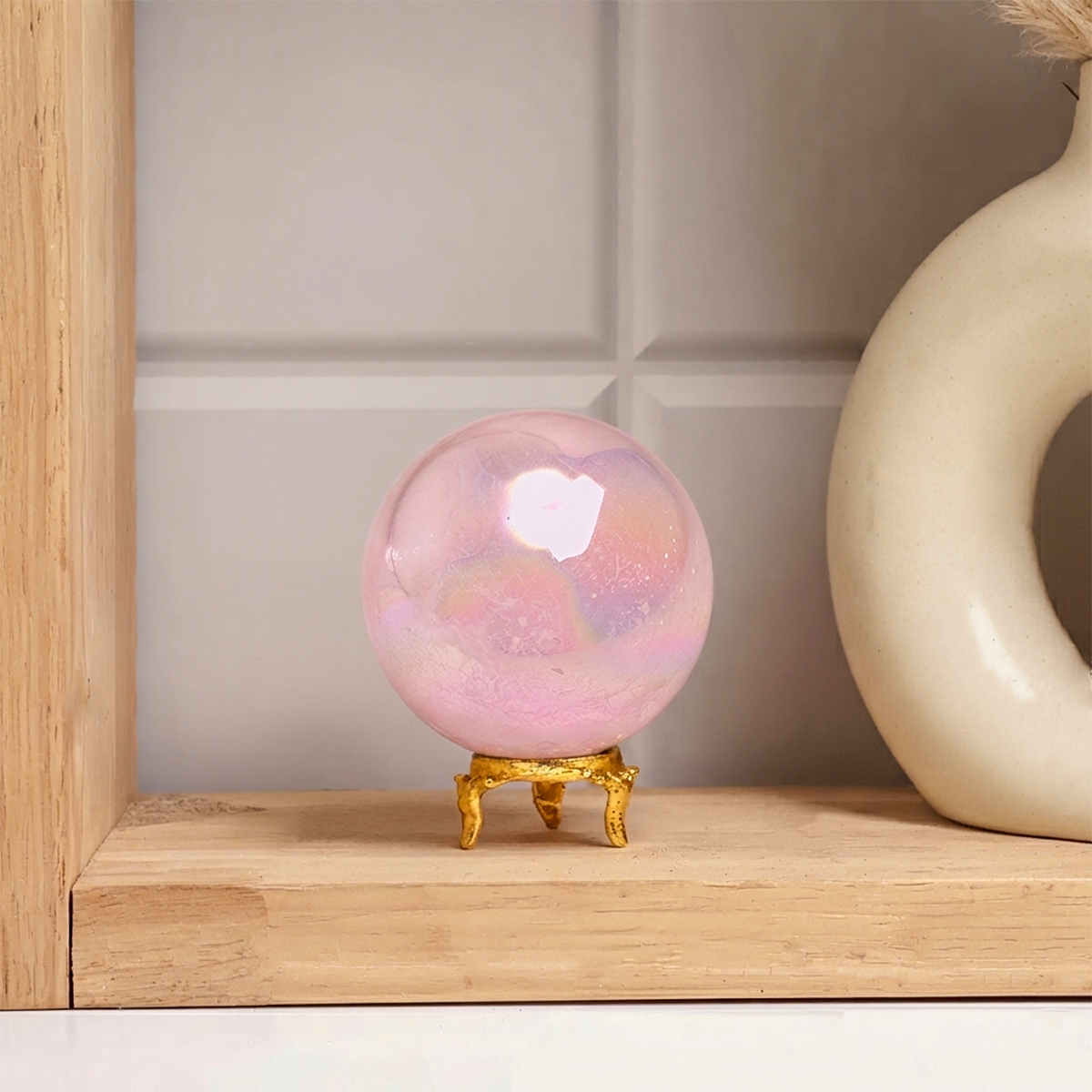 Rose Quartz Aura Sphere (2) rose quartz aura sphere