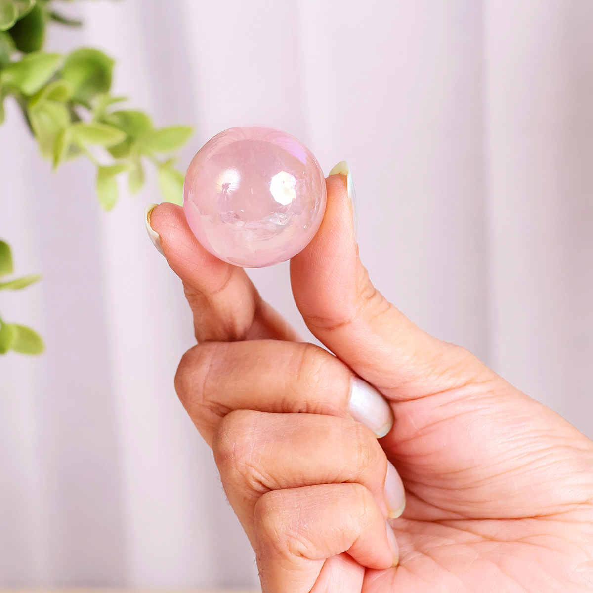 Rose Quartz Aura Sphere (4) rose quartz aura sphere