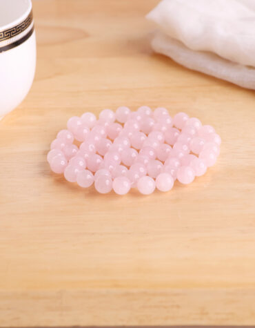 rose quartz beads coaster