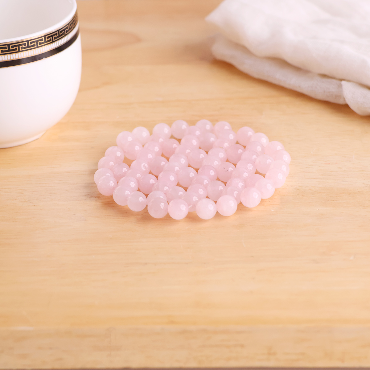 Rose Quartz Beads Coaster-Shubhanjali Store (3) rose quartz beads coaster