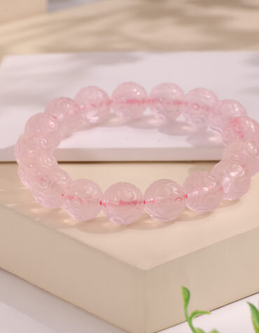 rose quartz buddhist bracelet