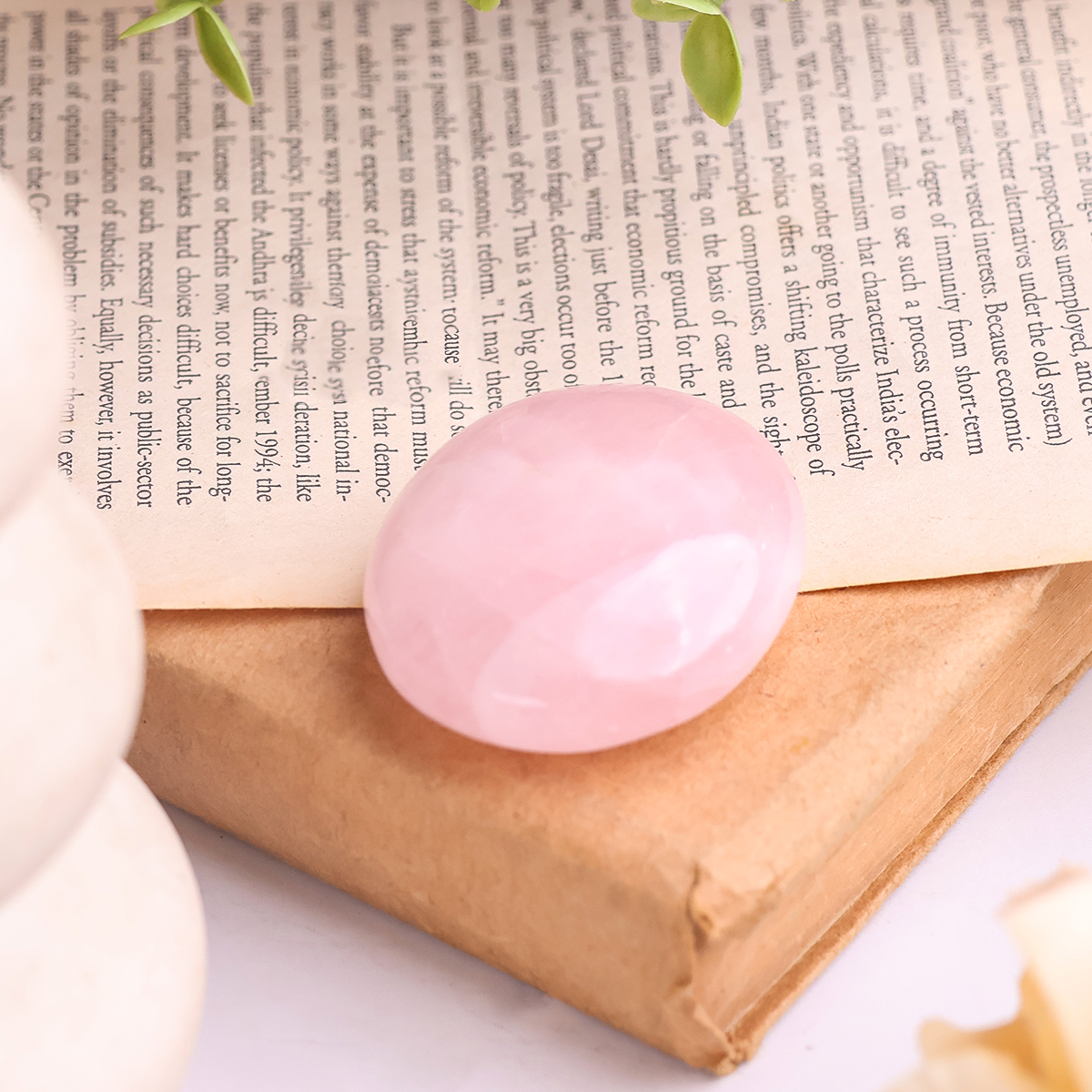 Rose Quartz Palm Stone (3) rose quartz palm stone