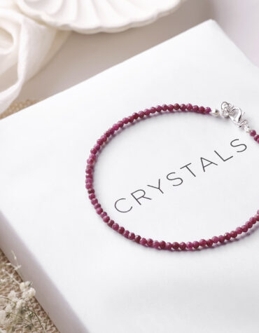 ruby faceted anklet