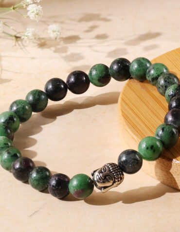 ruby zoisite buddha bracelet 8 mm