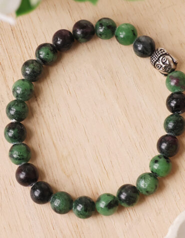 ruby zoisite buddha bracelet 8 mm