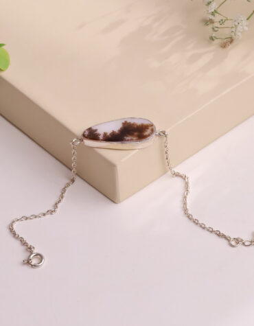 russian dendrite bracelet silver