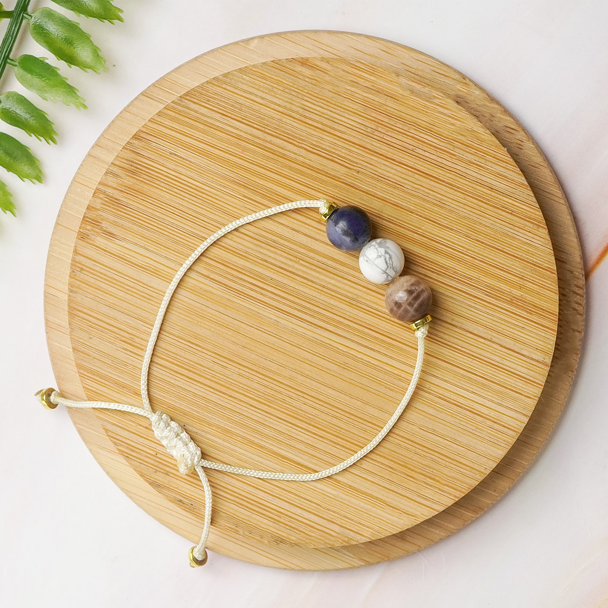 Self Care 3 Beads Thread Bracelet - Shubhanjali Store (1) self care 3 beads thread bracelet
