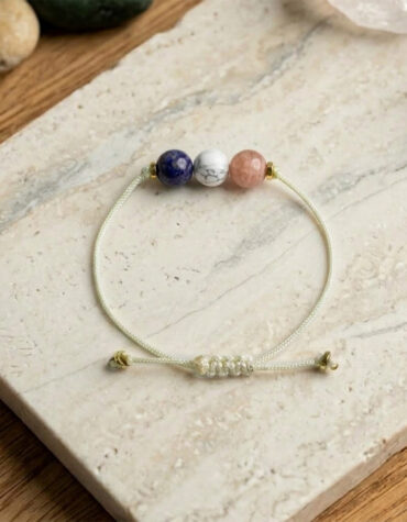 self care 3 beads thread bracelet