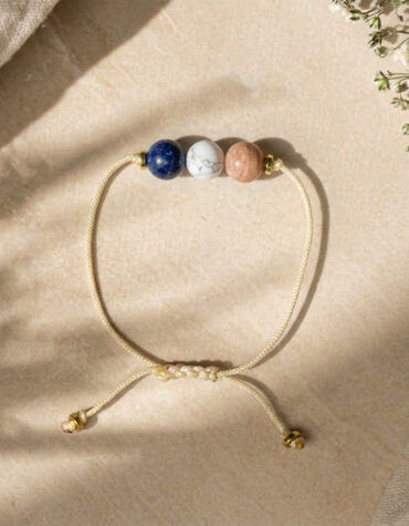 self care 3 beads thread bracelet