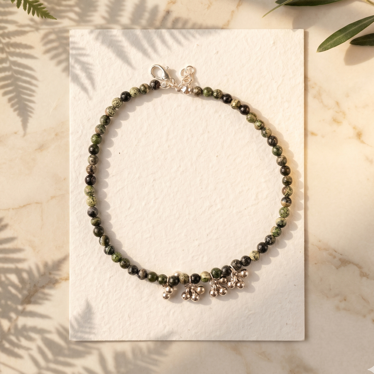 Seraphinite Anklet 4mm-Shubhanjali Store (1) seraphinite anklet 4mm