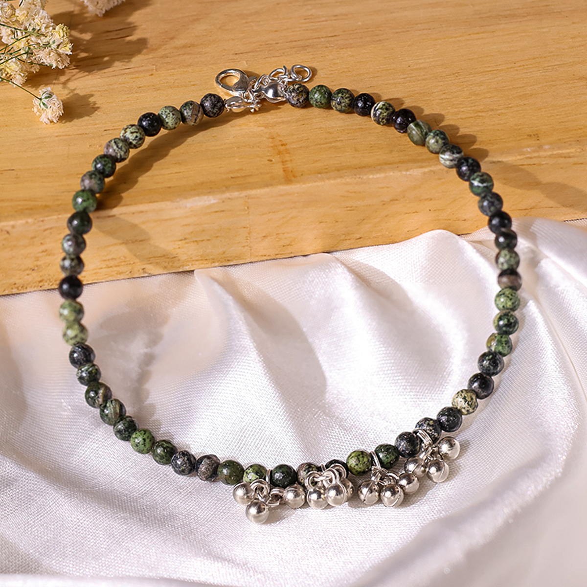 Seraphinite Anklet 4mm-Shubhanjali Store (3) seraphinite anklet 4mm