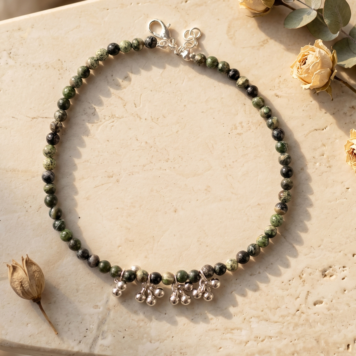 Seraphinite Anklet 4mm-Shubhanjali Store (5) seraphinite anklet 4mm