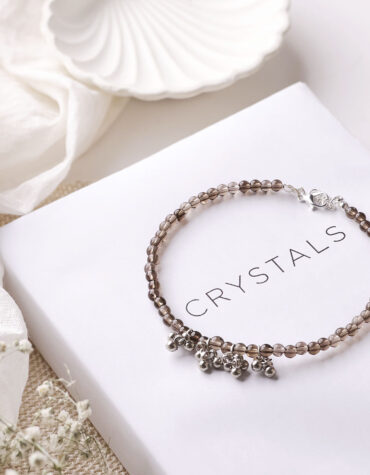smokey quartz anklet 4mm