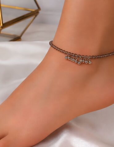 smokey quartz anklet 4mm