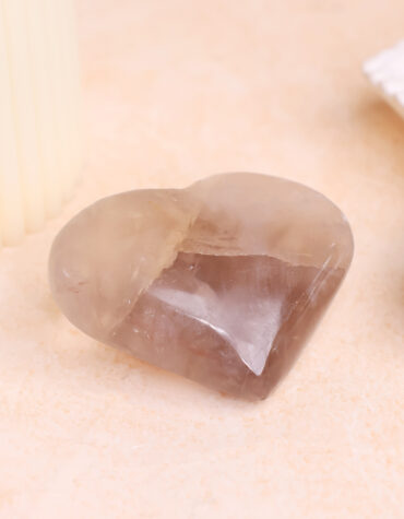 smoky quartz heart