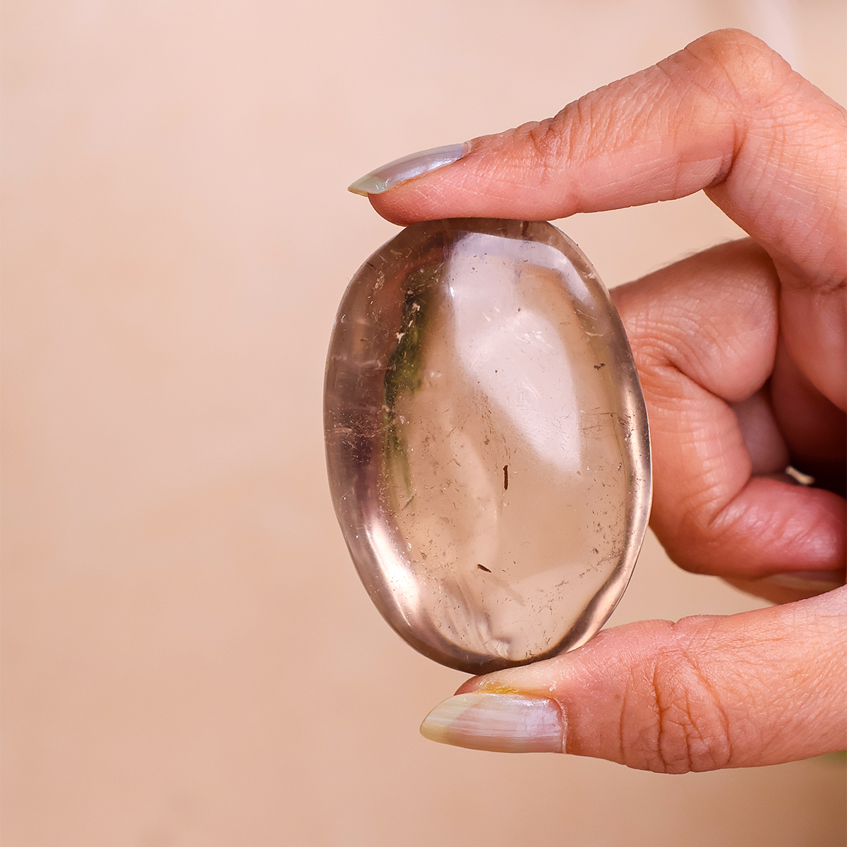 Smokey Quartz Palm Stone (2) smokey quartz palm stone hq