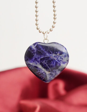 sodalite big heart pendant