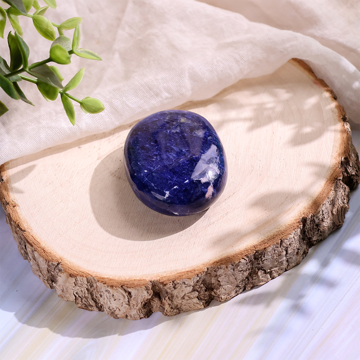 Sodalite Palm Stone (2) sodalite palm stone