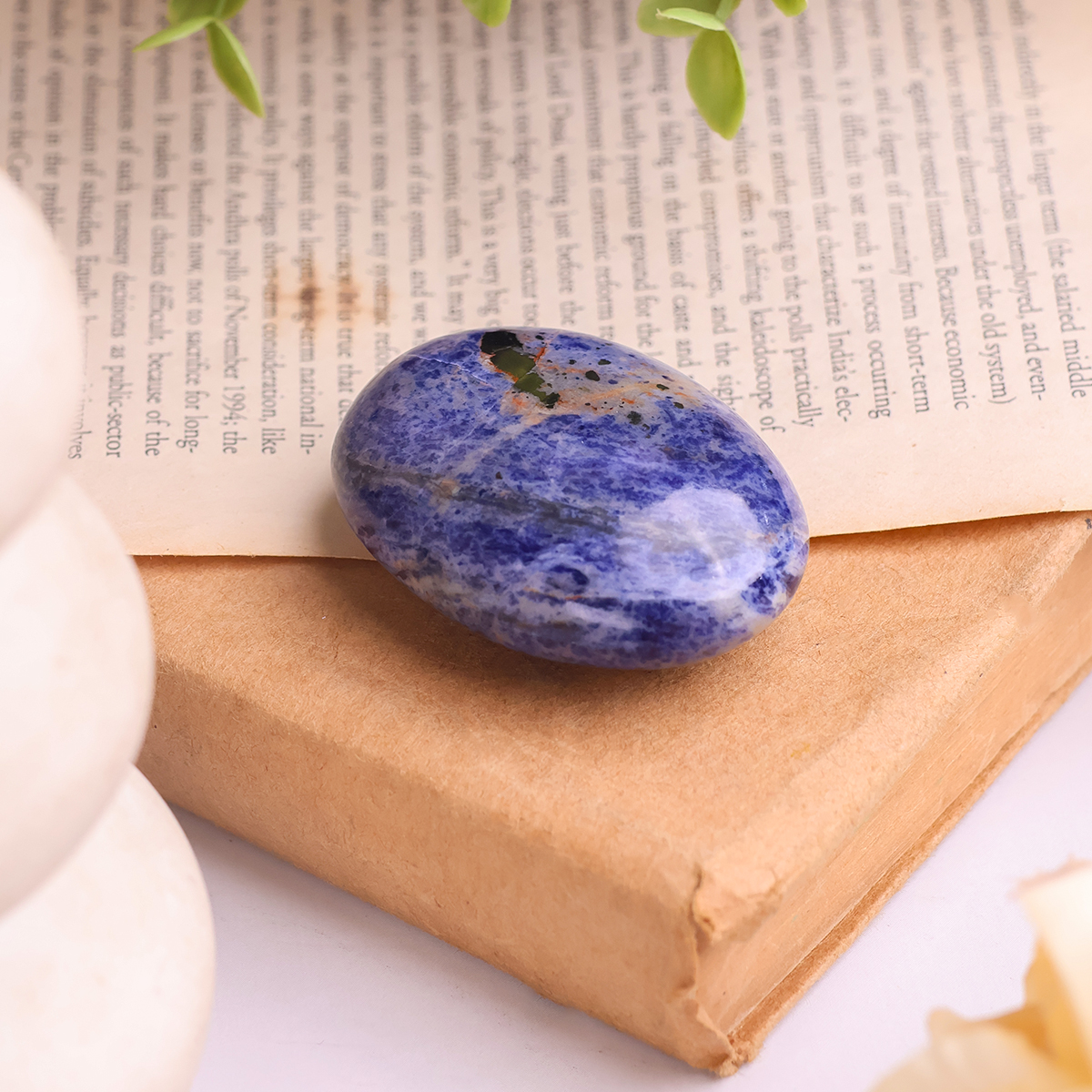 Sodalite Palm Stone (4) sodalite palm stone