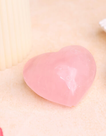 star rose quartz heart