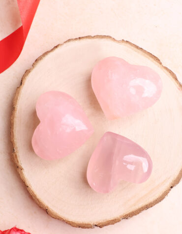 star rose quartz heart