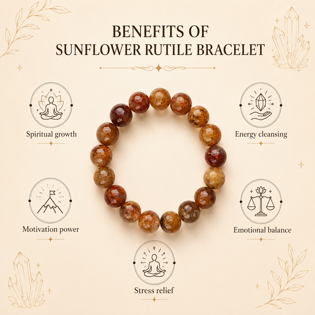Sunflower Rutile Bracelet sunflower rutile bracelet