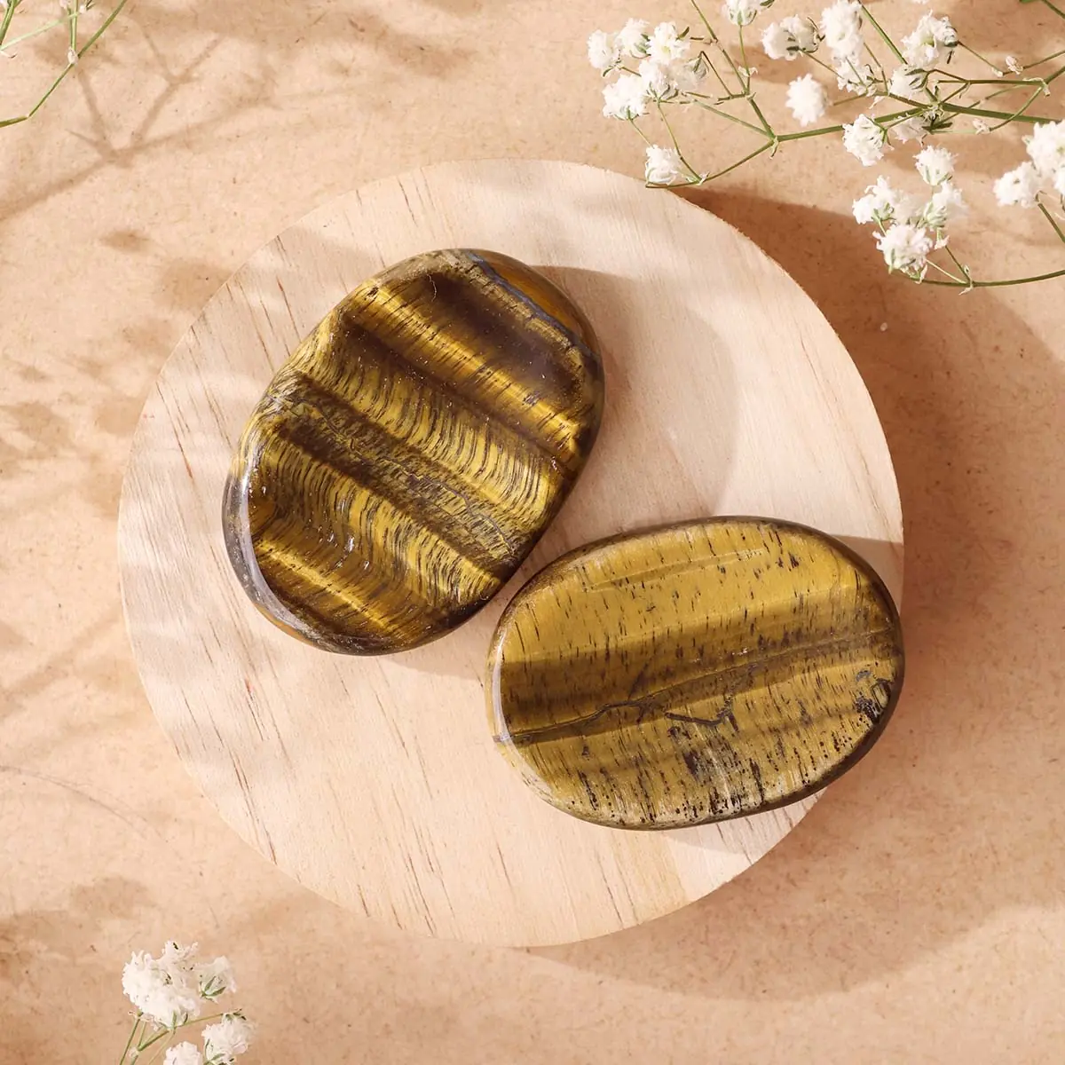 Tiger Eye Worry Stone-Shubhanjali Store (1) tiger eye worry stone
